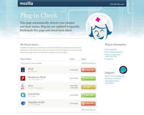 Plug-in Check Page